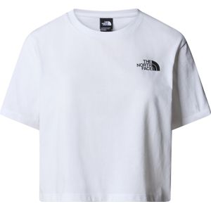 The North Face - Dames t-shirts - W Simple Dome Cropped Slim Tee TNF White voor Dames van Katoen - Maat M - Wit
