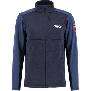 Swix - Langlaufkleding - Swix Infinity Midlayer Jacket Men Lake Blue voor Heren - Maat L - Marine blauw