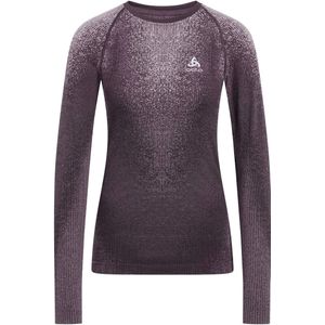 Odlo - Dames thermokleding - BL Top Crew Neck LS Performance Warm W Blackcomb Gray Ridge voor Dames - Maat M - Grijs