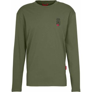 Van Deer - T-shirts - Essential Longsleeve Khaki voor Heren - Maat L - Kaki