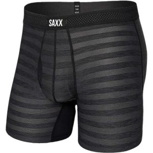 Saxx Underwear - Wandel- en bergsportkleding - Hot Shot Boxer Brief Fly M Black Heather voor Heren - Maat L - Zwart