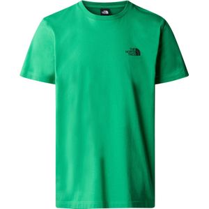 The North Face - T-shirts - M S/S Simple Dome Tee Optic Emerald voor Heren van Katoen - Maat L - Groen
