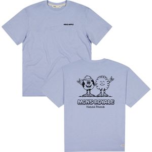 Mons Royale - Yonder Merino Organic Cotton T-Shirt - Blauw - Heren