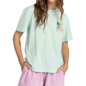 Billabong - Dames t-shirts - Hello Sun Tee Sweet Mint voor Dames van Katoen - Maat M - Groen