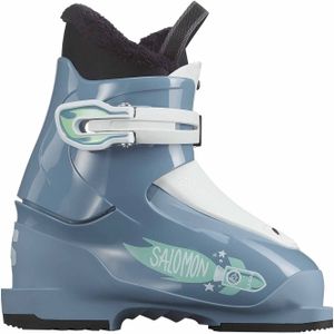 Salomon - Kinder skischoenen - T1 Copen Blue/White/Spearmint voor Unisex - Kindermaat 16 - Blauw