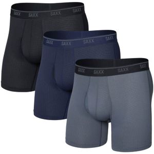Saxx Underwear - Quest Quick-Dry Mesh - Boxershorts - Grijs - 3-pack