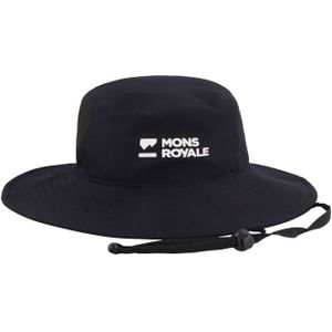 Mons Royale - Wandel- en bergsportkleding - Velocity Bucket Hat Black voor Heren - Maat S\/M - Zwart