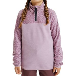 Roxy - Kinder fleeces / donsjassen - Whitecamp Half Zip Girl Discreet Mauve Roxygram Tonal voor Unisex - Kindermaat 10 jaar - Roze