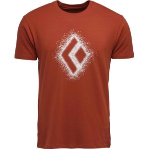 Black Diamond - Klimkleding - M Chalked Up 2.0 SS Tee Burnt Sienna voor Heren van Katoen - Maat L - Oranje