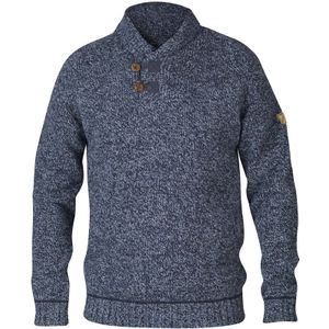 Fjall Raven - Truien - Lada Sweater M Dark Navy voor Heren van Wol - Maat M - Marine blauw