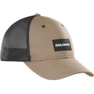 Salomon - Wandel- en bergsportkleding - Trucker Curved Cap Shitake/Deep Black voor Heren van Katoen - Maat M\/L - Bruin