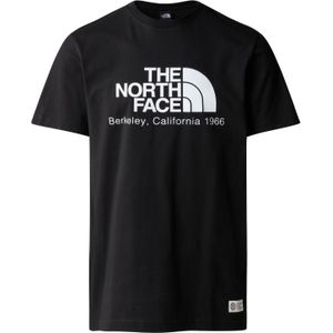 The North Face - T-shirts - M Berkeley California S/S Tee- In Scrap TNF Black voor Heren van Katoen - Maat XL - Zwart