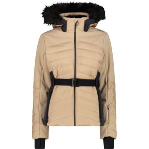 CMP - Dames ski jassen - Woman Jacket Zip Hood Ripstop Sesamo voor Dames - Maat S - Beige