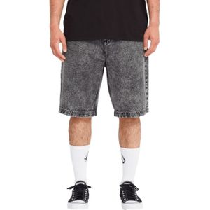Volcom - Korte broeken - Freazy Loose Ew Short 22"" Light Acid Black voor Heren van Katoen - Maat L - Zwart