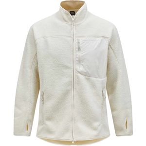 Peak Performance - Sweatshirts en fleeces - M Pile Zip Jacket Vintage White voor Heren van Gerecycled Polyester - Maat XL - Wit