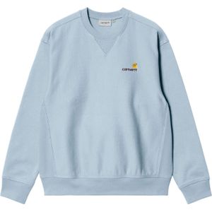 Carhartt - Sweatshirts en fleeces - American Script Sweat Frosted Blue voor Heren - Maat L - Blauw