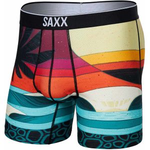 Saxx Underwear - Wandel- en bergsportkleding - Volt Breath Mesh Boxer Brief Erik Abel Volcano  voor Heren - Maat M - Rood