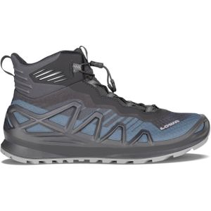 Lowa - Heren wandelschoenen - Merger Gtx Mid Steelblue / Anthracite voor Heren - Maat 9 UK - Grijs