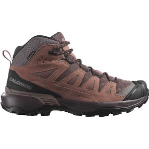 Salomon - Dames wandelschoenen - X Ultra 360 LTR Mid GTX W Peppercorn/Cognac/Hot Coral voor Dames - Maat 4,5 UK - Bruin