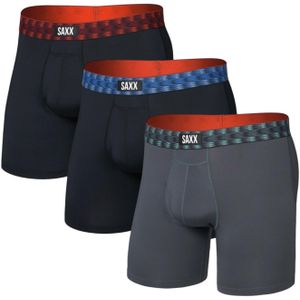 Saxx Underwear - Multi-Sport Mesh BB 3pk - Boxershorts - Zwart