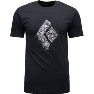 Black Diamond - Klimkleding - M Engineered Diamond SS Tee Black voor Heren van Katoen - Maat S - Zwart