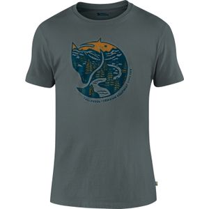 Fjall Raven - T-shirts - Arctic Fox T-Shirt M Dusk voor Heren van Katoen - Maat M - Kaki