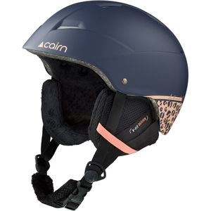 Cairn - Kinder skihelmen - Andromed J Mat Night Leopard voor Unisex - Kindermaat 48-50 cm - Marine blauw