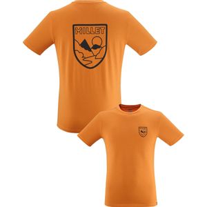 Millet - Klimkleding - Cimai Print Tee-Shirt M Maracuja voor Heren van Katoen - Maat XL - Oranje