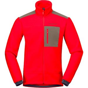 Norrona - Trollveggen Warm3 Jacket M Flame Scarlet voor Heren - Maat L - Rood