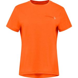 Norrona - Dames wandel- en bergkleding - Femund Tech T-Shirt W'S Orange Alert voor Dames van Gerecycled Polyester - Maat S - Oranje