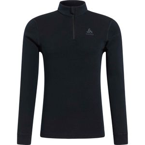 Odlo - BL Top Turtle Neck LS Half Zip Merino 260 M Black voor Heren van Wol - Maat XL - Zwart
