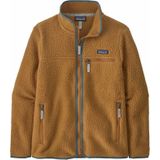 Patagonia - Dames sweatshirts en fleeces - W's Retro Pile Jkt Nest Brown w/Nouveau Green voor Dames - Maat S - Bruin