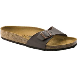 Birkenstock - Sandalen en slippers - Madrid Birko-Flor Dark Brown voor Heren - Maat 41 - Bruin