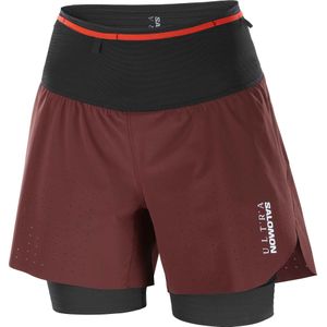 Salomon - S/Lab Ultra 2In1 Short W Decadent Chocolat/Vanilla Ice voor Dames - Maat S - Bruin