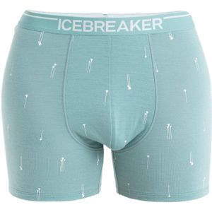 Icebreaker - Wandel- en bergsportkleding - Men Merino Anatomica Boxers Palm Trail AOP Cloud Ray voor Heren van Nylon - Maat L - Blauw