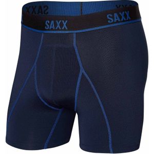 Saxx Underwear - Wandel- en bergsportkleding - Kinetic Hd Boxer Brief Navy/City Blue voor Heren - Maat XL - Marine blauw