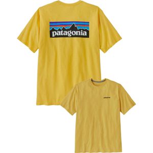 Patagonia - T-shirts - M's P-6 Logo Responsibili-Tee Milled Yellow voor Heren van Katoen - Maat XXL - Geel