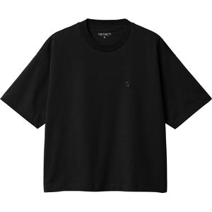 Carhartt - Dames t-shirts - W' S/S Chester T-Shirt Black voor Dames van Katoen - Maat XS - Zwart