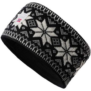Dale of Norway - Mutsen - Garmisch Headband Black/Off White/Dark Charcoal voor Heren van Wol - Zwart