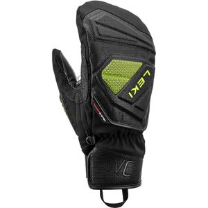 Leki - Skihandschoenen - Wcr C-Tech 3D Mitt Black-Ice Lemon voor Unisex van Siliconen - Maat 9.5 - Zwart