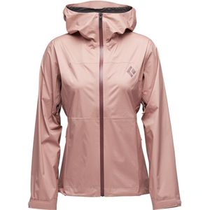 Black Diamond - Dames toerskikleding - W Stormline Stretch Rain Shell Chalk Pink voor Dames - Maat M - Roze