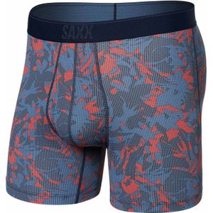 Saxx Underwear - Wandel- en bergsportkleding - Quest QDM Boxer Brief Fly Batik Camo Blue voor Heren - Maat XL - Blauw