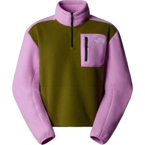 The North Face - Dames sweatshirts en fleeces - W Yumiori 1/4 Zip Forest Olive/Dragonfruit voor Dames - Maat XS - Groen