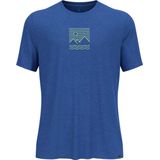 Odlo - Wandel- en bergsportkleding - Ascent Sun Sea Mountains T-Shirt Crew Neck SS Limoges Melange voor Heren - Maat L - Blauw