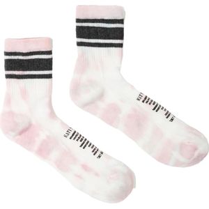 Satisfy - Trail / Running kleding - Merino Tube Socks Rock Salt Tie-Dye voor Heren van Nylon - Maat 43-46 - Roze