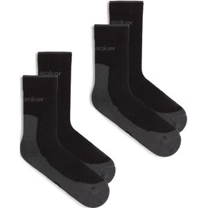 Icebreaker - Merino Hike+ Light Crew 2 Pack - Sportsokken - Zwart