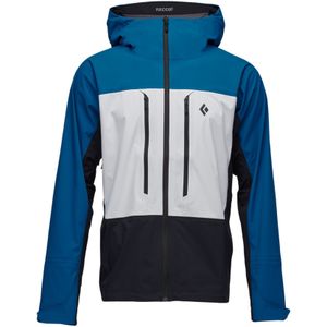 Black Diamond - Toerskikleding - M Dawn Patrol Hybrid Shell Kingfisher White Black voor Heren van Softshell - Maat M - Blauw