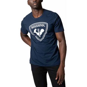 Rossignol - T-shirts - M Logo Rossi Tee Dark Navy voor Heren van Katoen - Maat XL - Marine blauw