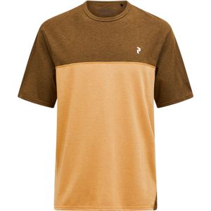 Peak Performance - M Trail Wool Blend SS Meadow Moss Sierra voor Heren van Wol - Maat S - Bruin