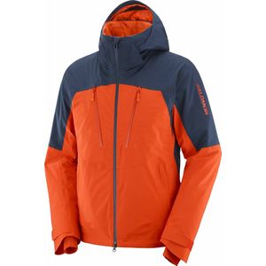 Salomon - Ski jassen - Brilliant Jacket M Fiery Red/Carbon voor Heren - Maat M - Rood